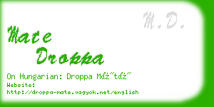 mate droppa business card